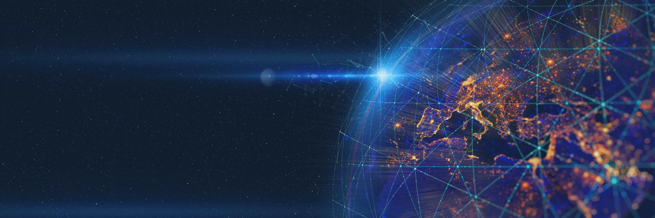 ete mondiale globale e telecomunicazioni sulla terra criptovaluta e blockchain e IoT.