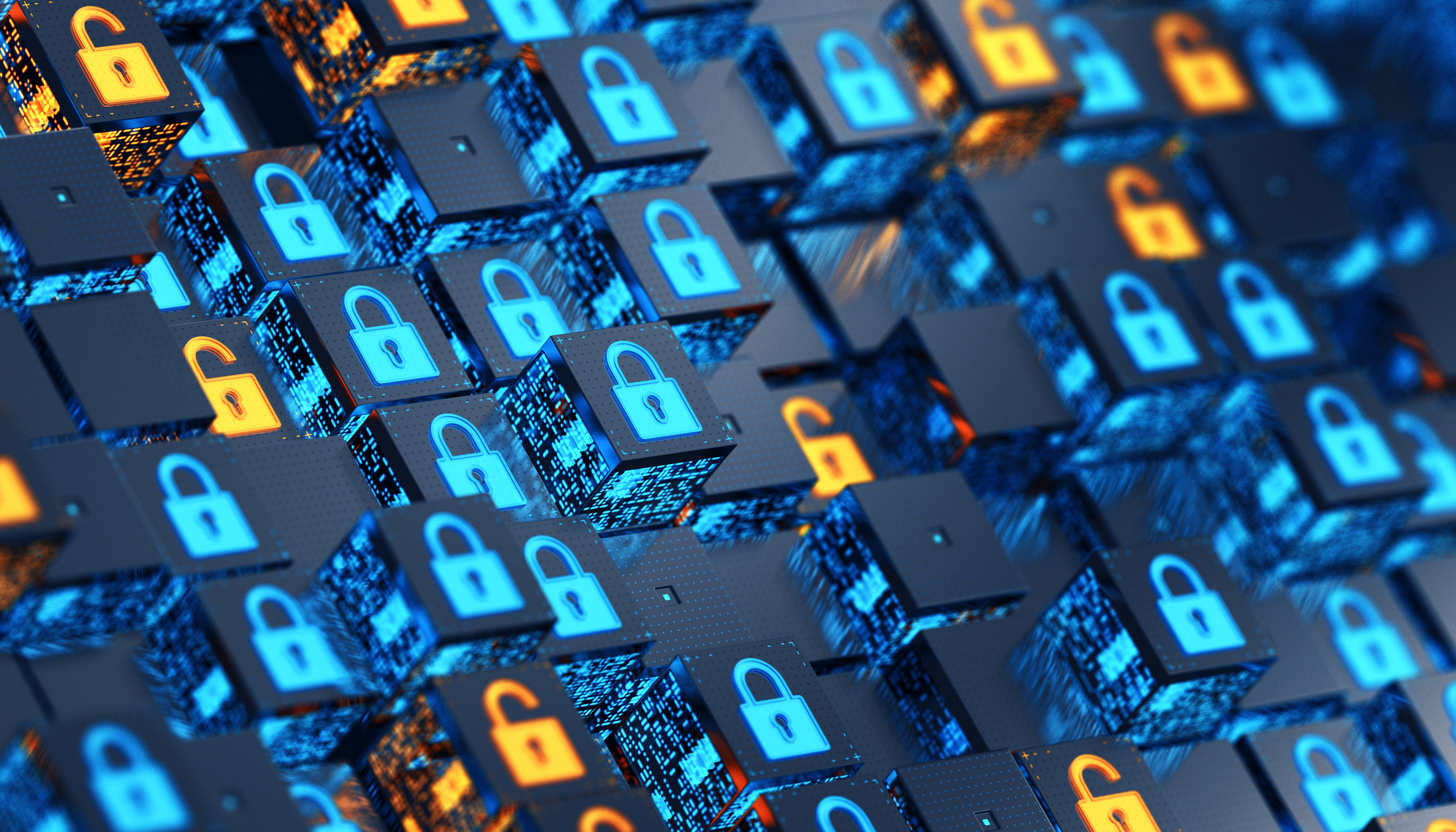 Serrature. Sistema di sicurezza di rete. Concetto